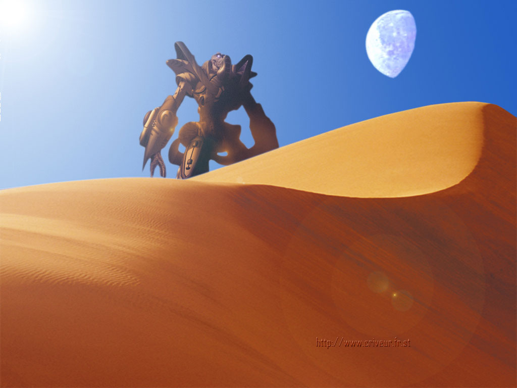 Fonds d'cran Jeux Vido StarCraft StarCraft Protoss desert