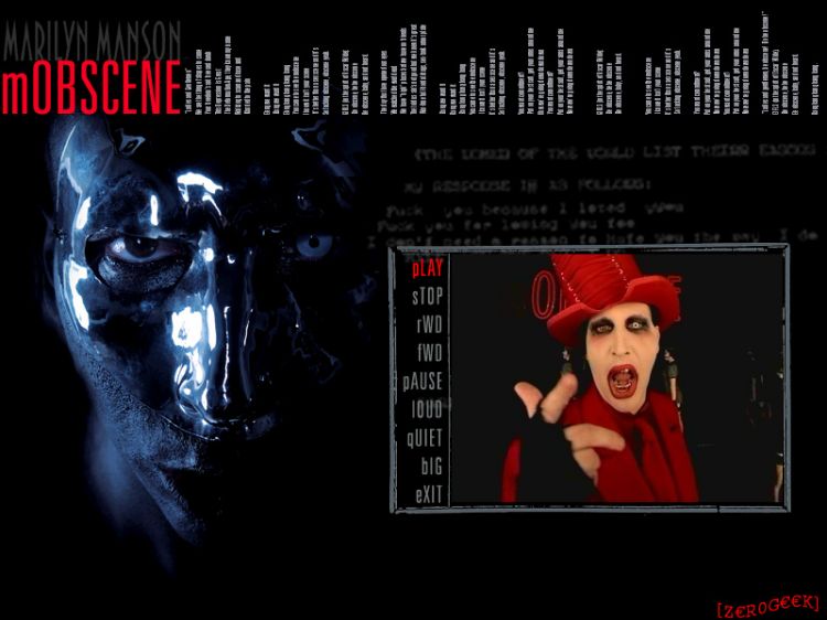 Wallpapers Music Marilyn Manson mOBSCENE