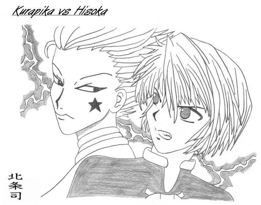 Wallpapers Art - Pencil Manga - Hunter X Hunter kurapika vs hisoka