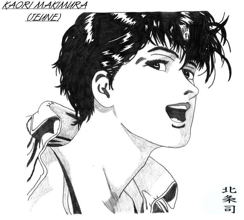 Fonds d'cran Art - Crayon Manga - City Hunter Kaori Makimura (jeune)