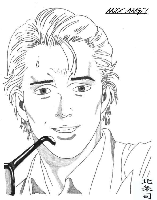 Wallpapers Art - Pencil Manga - City Hunter Mick Angel