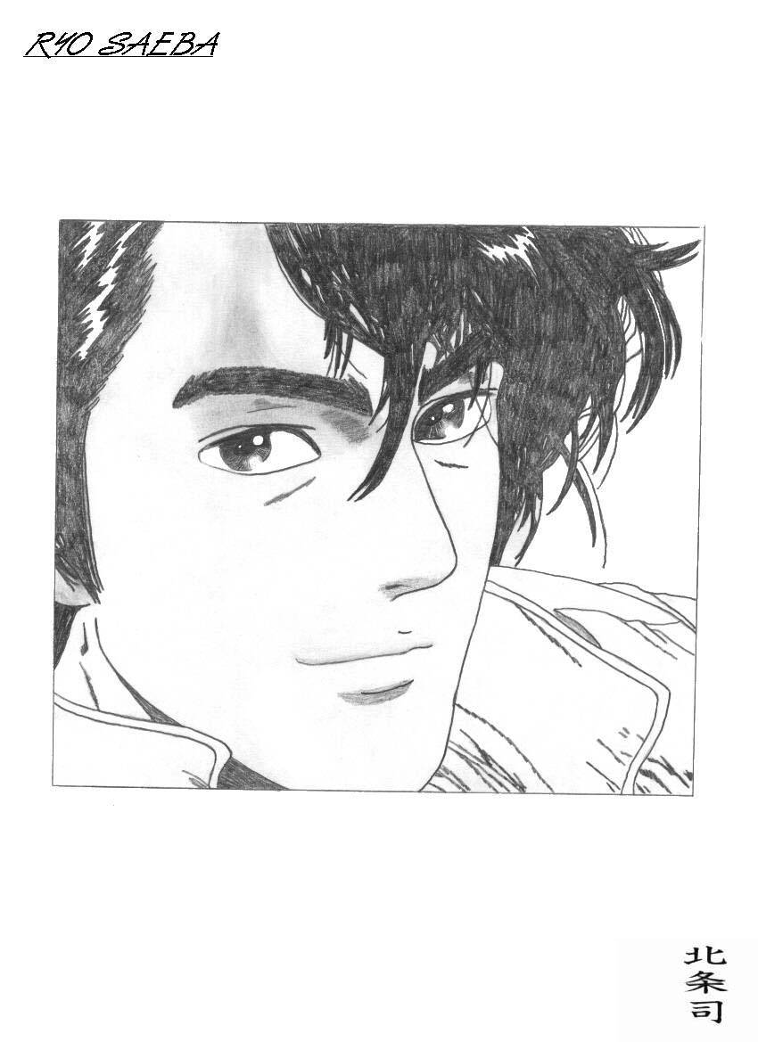 Fonds d'cran Art - Crayon Manga - City Hunter Ryo Saeba