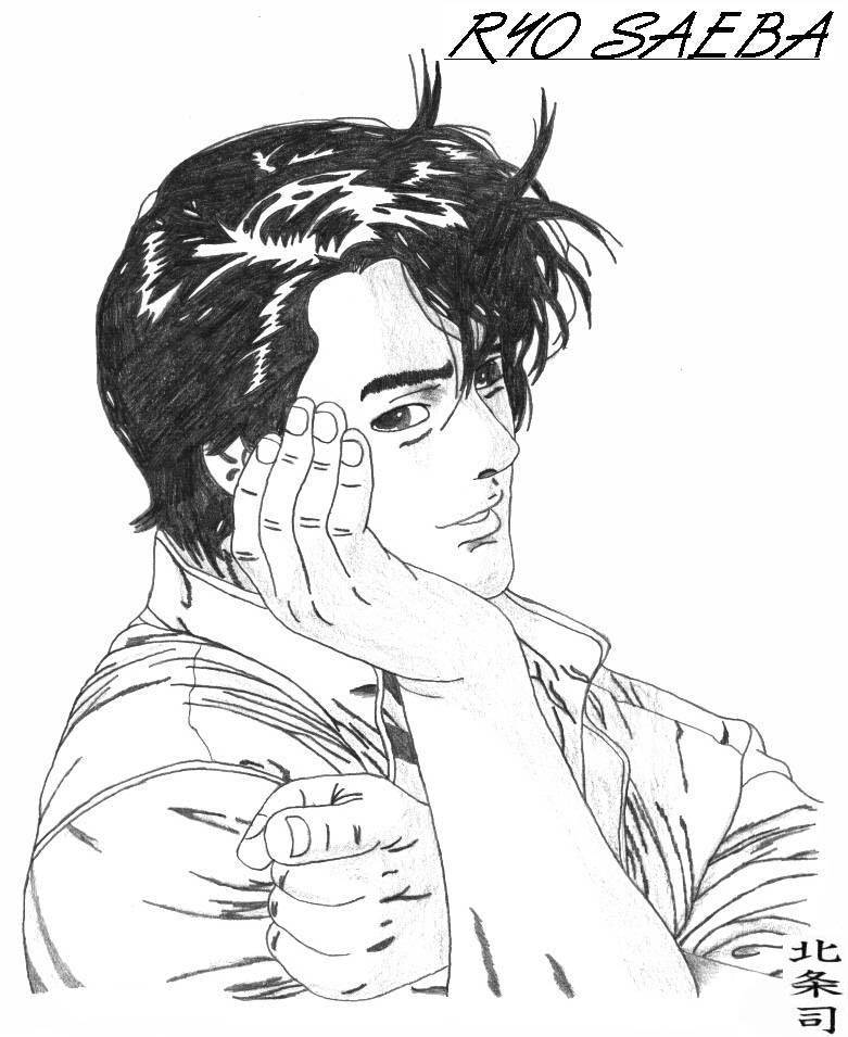 Wallpapers Art - Pencil Manga - City Hunter Ryo Saeba 2