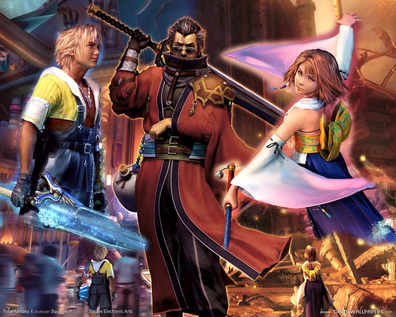 Fonds d'cran Jeux Vido Final Fantasy X FFX - Tidds & Yunie