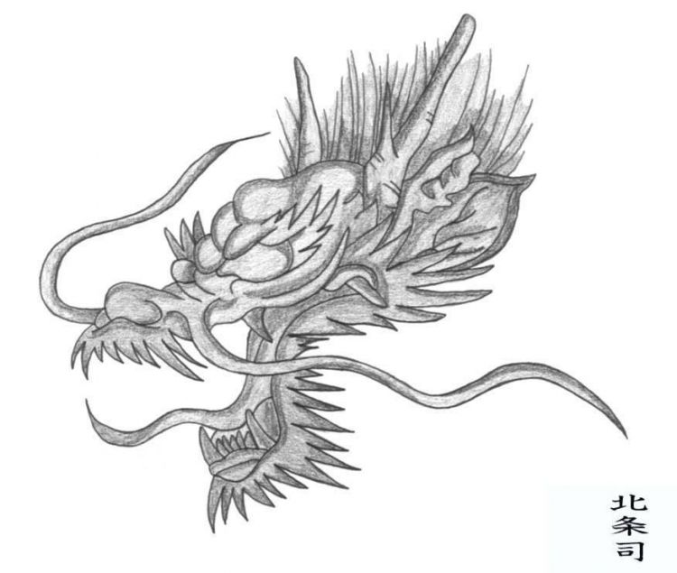 Fonds d'cran Art - Crayon Tatouages Dragon tatouage