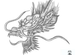 Fonds d'cran Art - Crayon Dragon tatouage