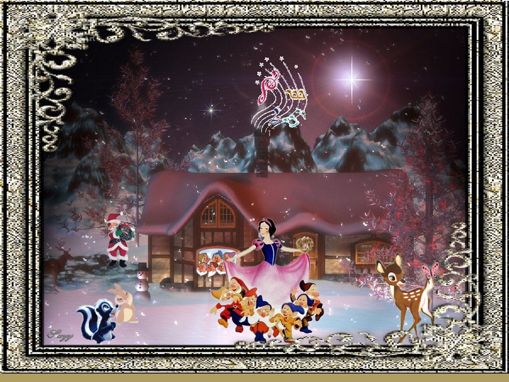 Fonds d'cran Dessins Anims Walt Disney Danse sur la neige