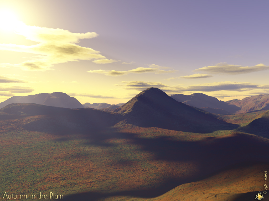 Fonds d'cran Art - Numrique 3D - Terragen Autumn in the Plain