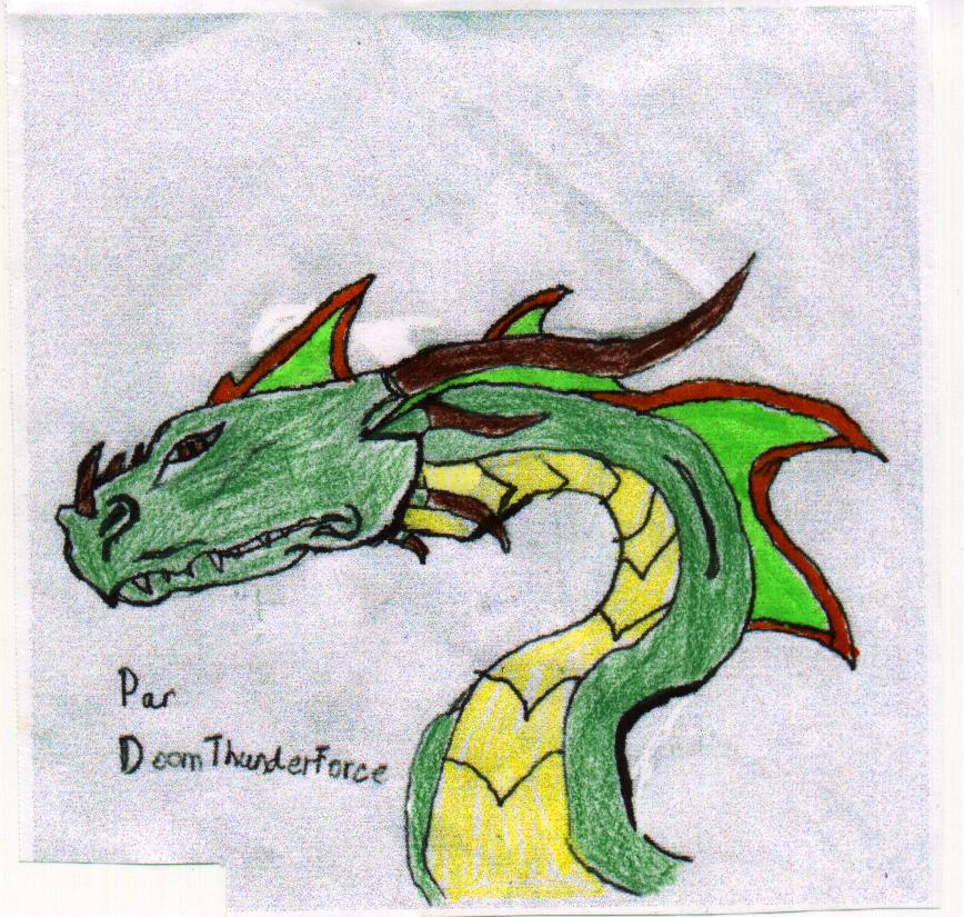 Fonds d'cran Art - Crayon Fantasy - Dragons partie du dragon