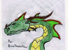 Fonds d'cran Art - Crayon partie du dragon