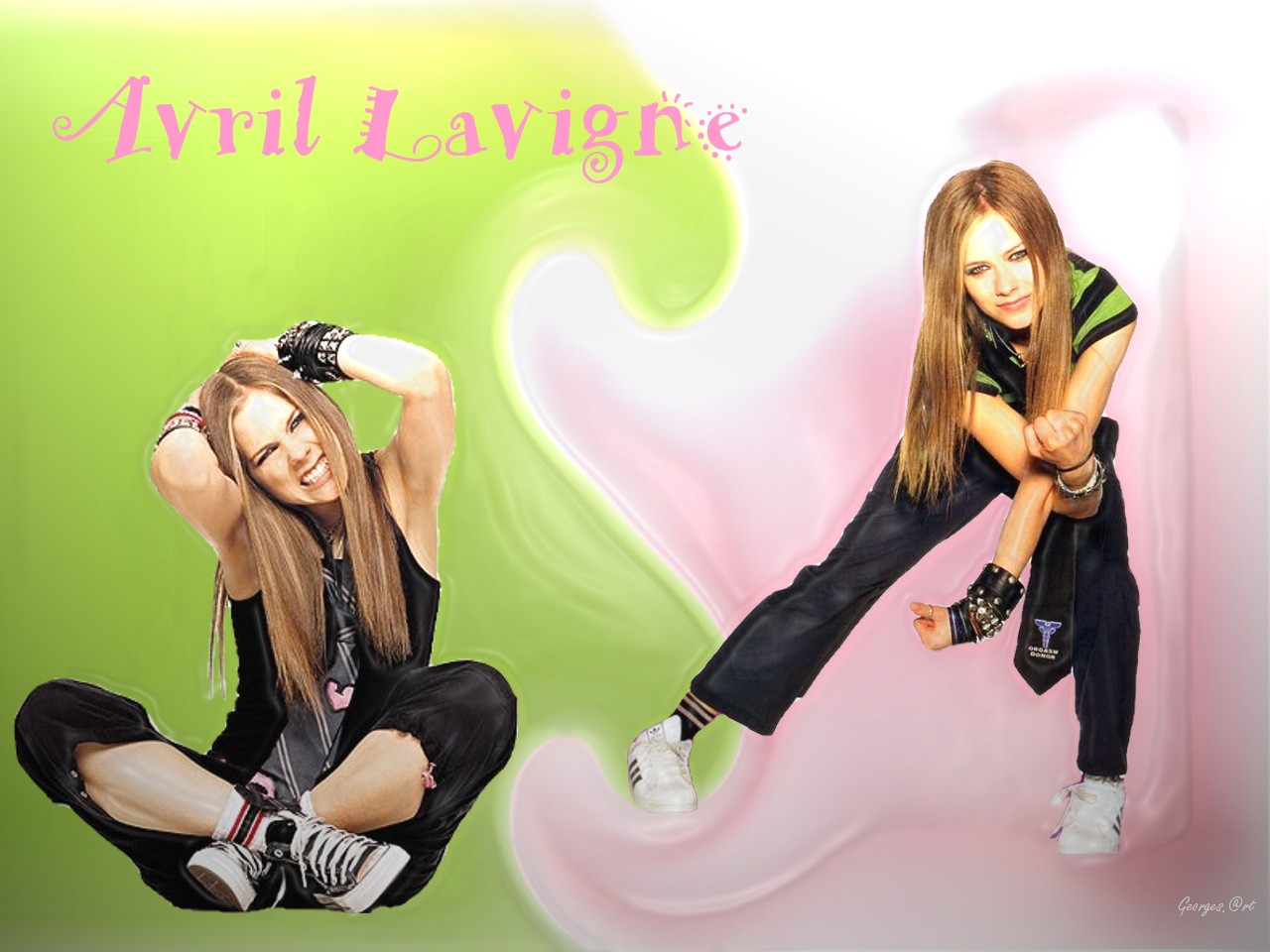 Fonds d'cran Musique Avril Lavigne Avril Lavigne Multicolors