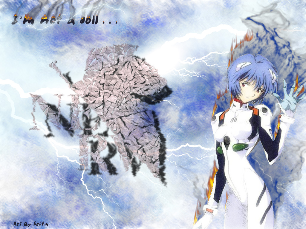 Wallpapers Cartoons Evangelion ReiBySeita