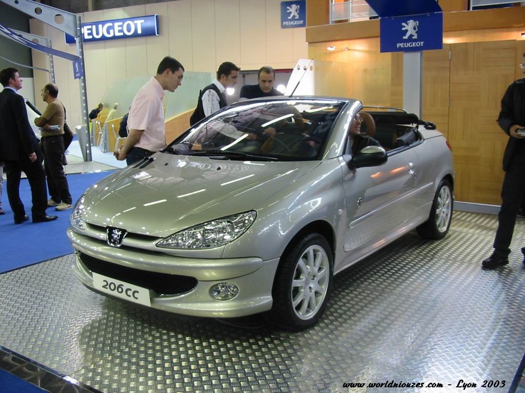 Wallpapers Cars Peugeot Peugeot 206CC roland-Garros - Lyon 2003