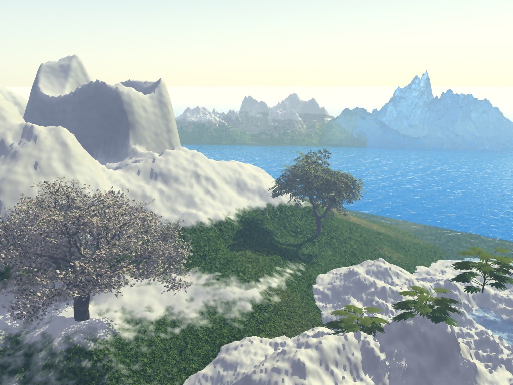 Wallpapers Digital Art 3D - Vue la neige 2