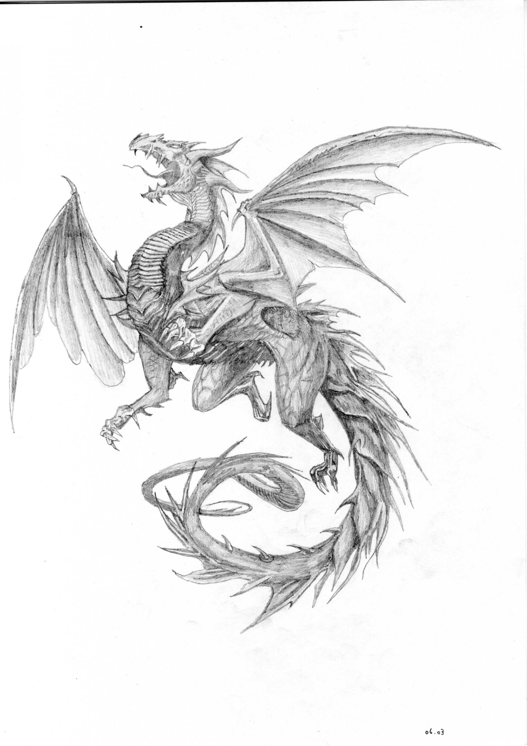 Wallpapers Art - Pencil Fantasy - Dragons Dragonn