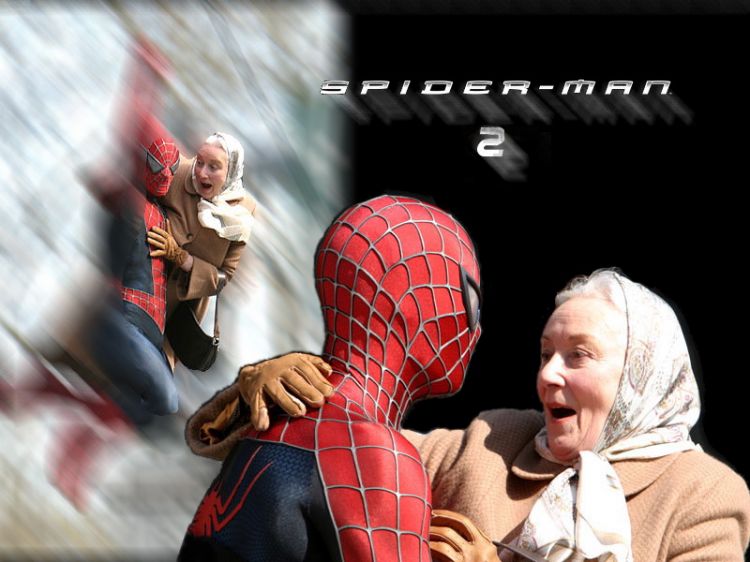 Wallpapers Movies Spider-Man SpiderMan sauve Tante May