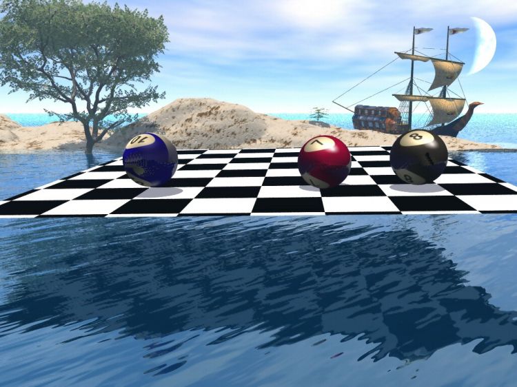 Wallpapers Digital Art 3D - Vue boule de billard