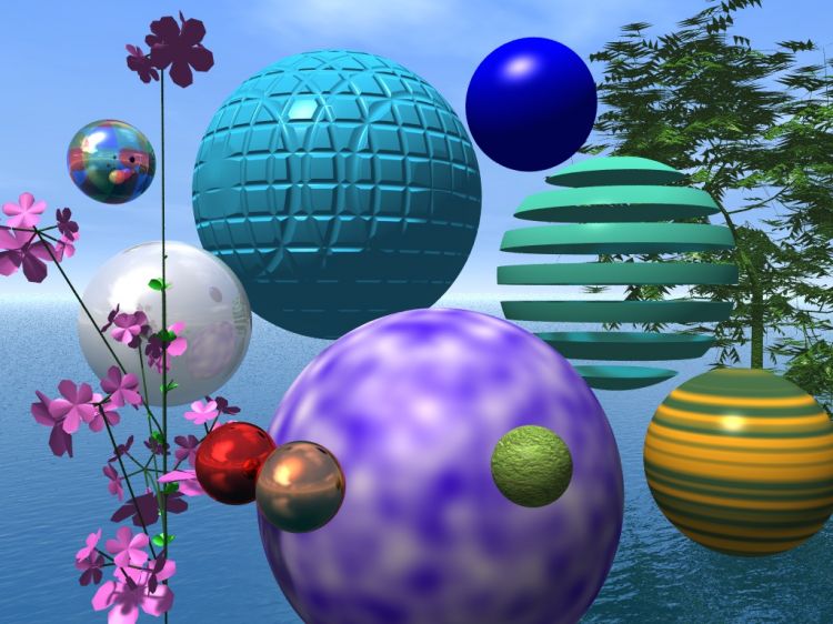 Fonds d'cran Art - Numrique 3D - Vue D'esprit les spheres