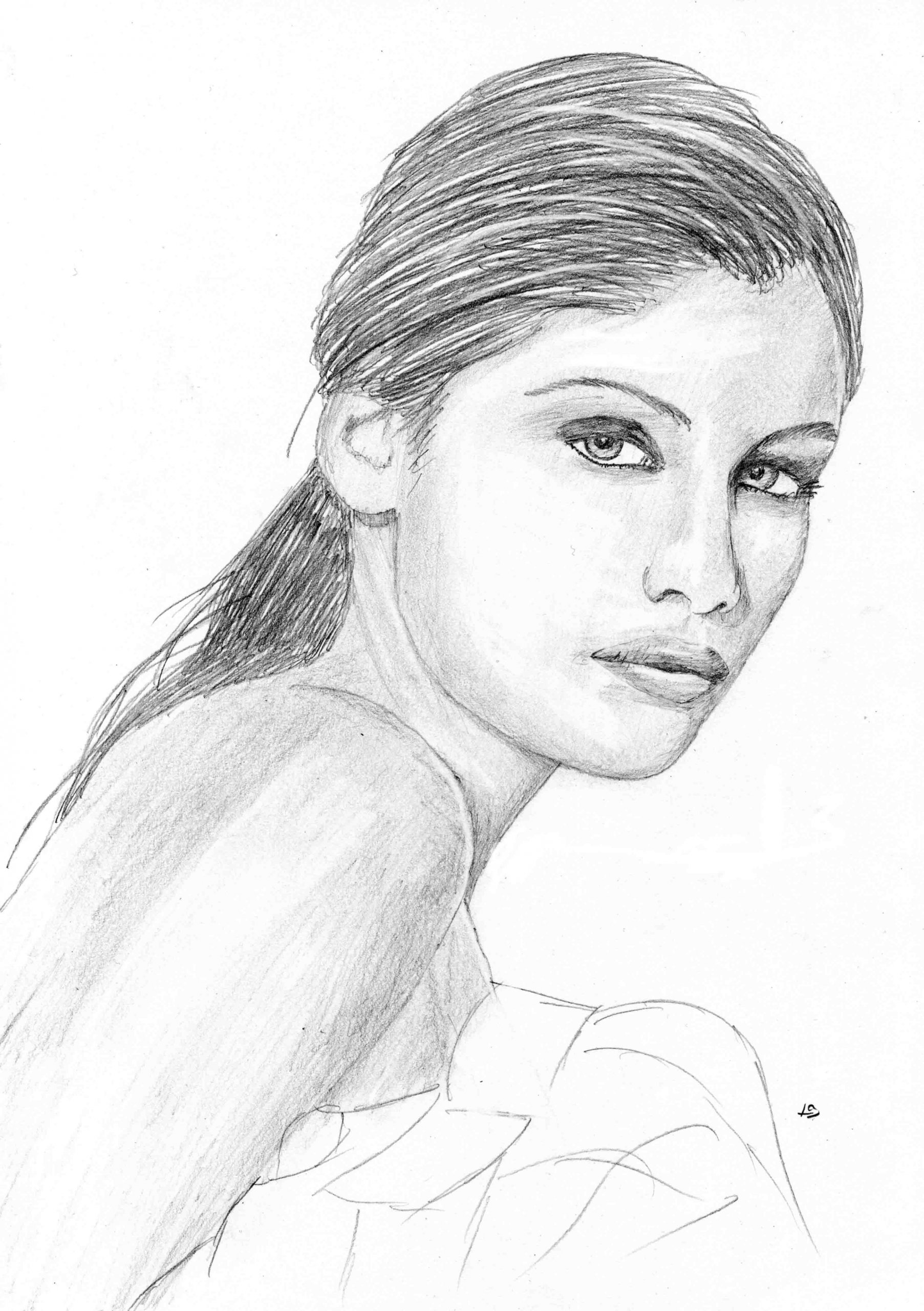 Wallpapers Art - Pencil Portraits Laetitia