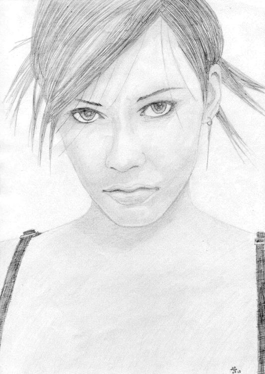 Wallpapers Art - Pencil Portraits Fille