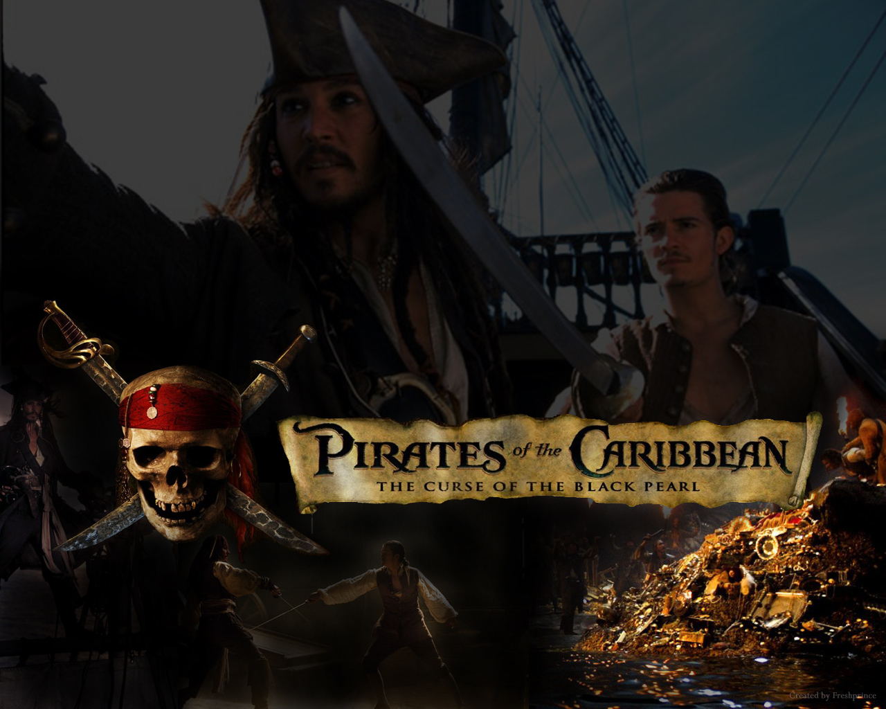 Fonds d'cran Cinma Pirates des Carabes, la Maldiction du Black Pearl Pirates des carabes