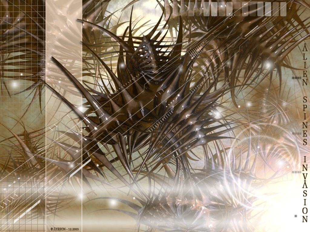 Wallpapers Digital Art 3D - Various Alien Spines Invasion