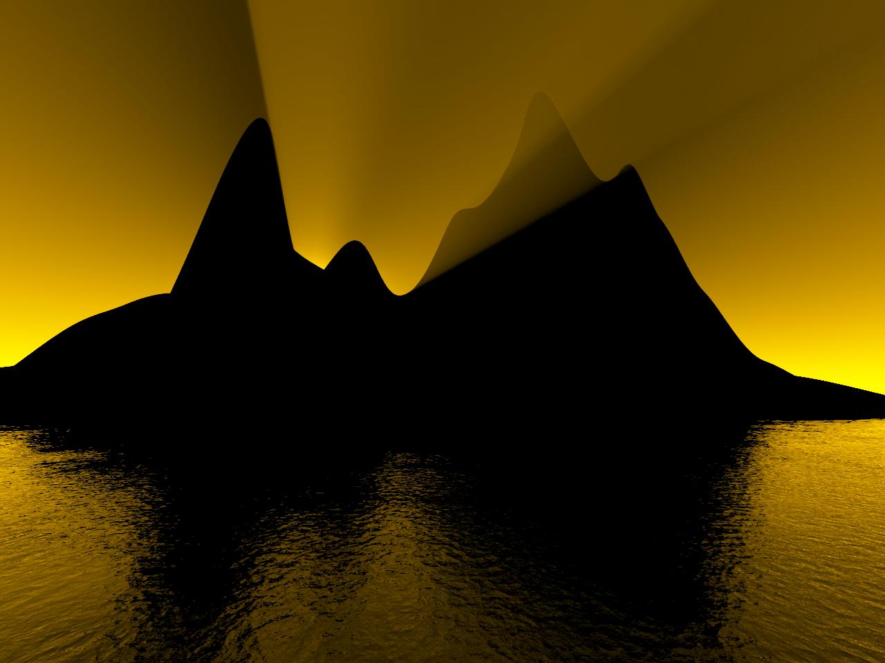 Fonds d'cran Art - Numrique 3D - Terragen Soleil cach