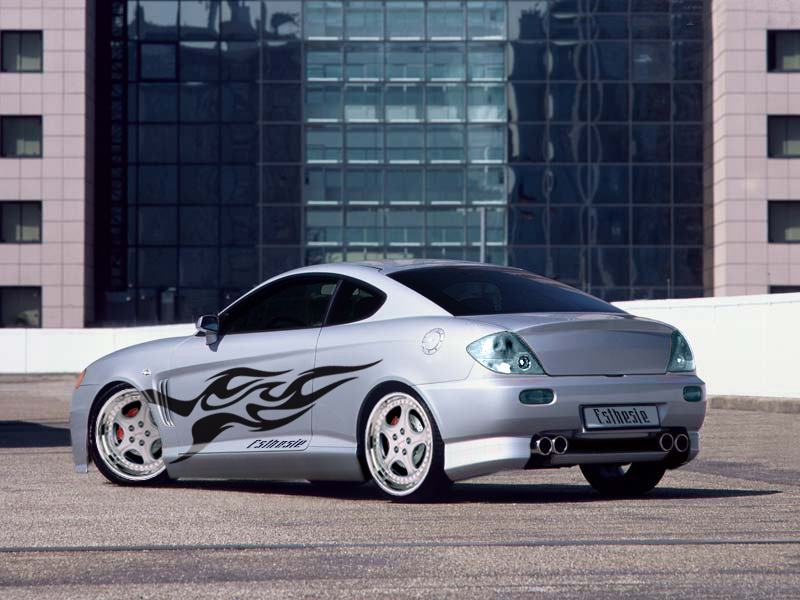 Wallpapers Cars Hyundai Hyundai Coup Tiburon gris