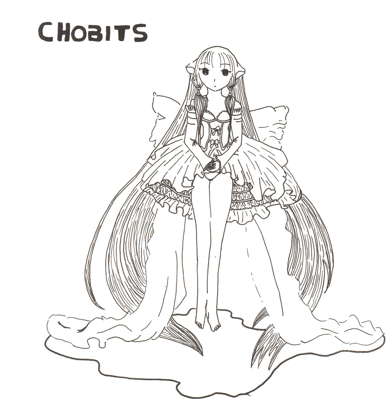 Fonds d'cran Art - Crayon Manga - Chobits chobits