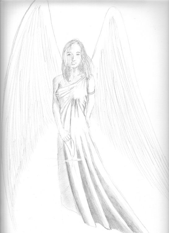 Wallpapers Art - Pencil Fantasy - Angels ange avec des ailes