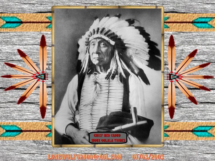 Fonds d'cran Art - Numrique Les Peuples Premiers Red Cloud - Chef Indien