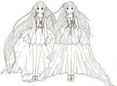 Fonds d'cran Art - Crayon chobits