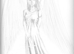 Wallpapers Art - Pencil ange avec des ailes