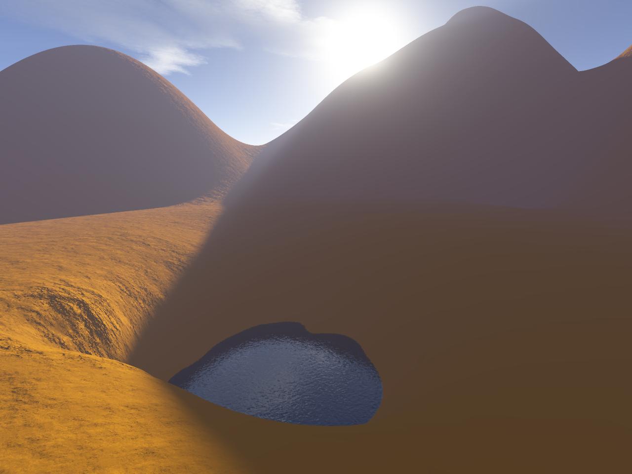 Wallpapers Digital Art 3D - Terragen Eau dans desert