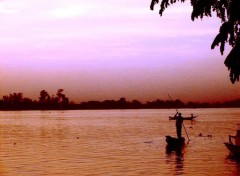 Wallpapers Nature coucher de soleil sur fleuve Niger (2)