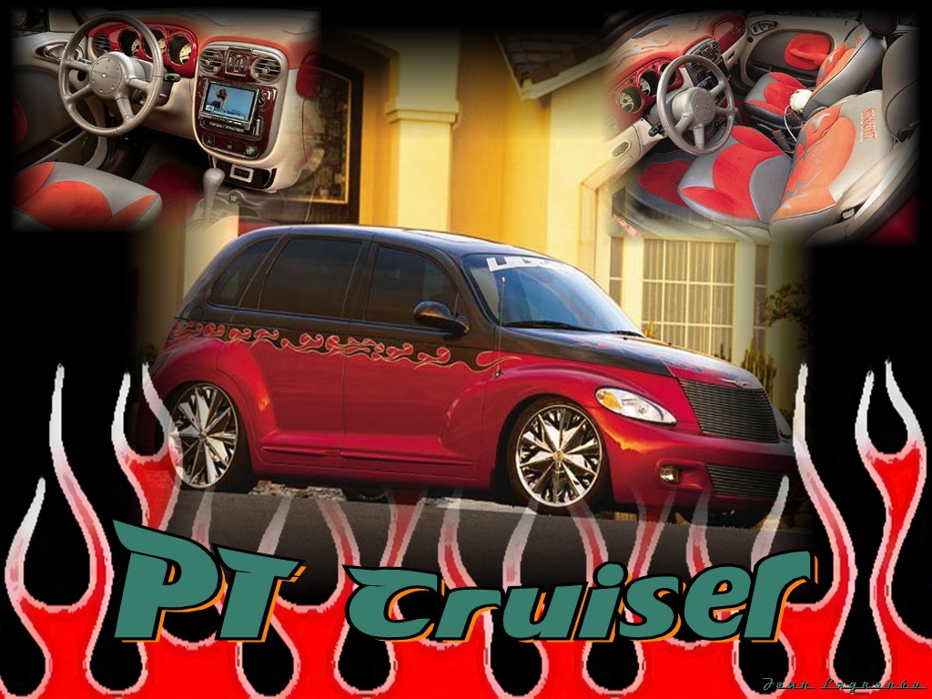 Fonds d'cran Voitures Chrysler PT Cruiser Flaming