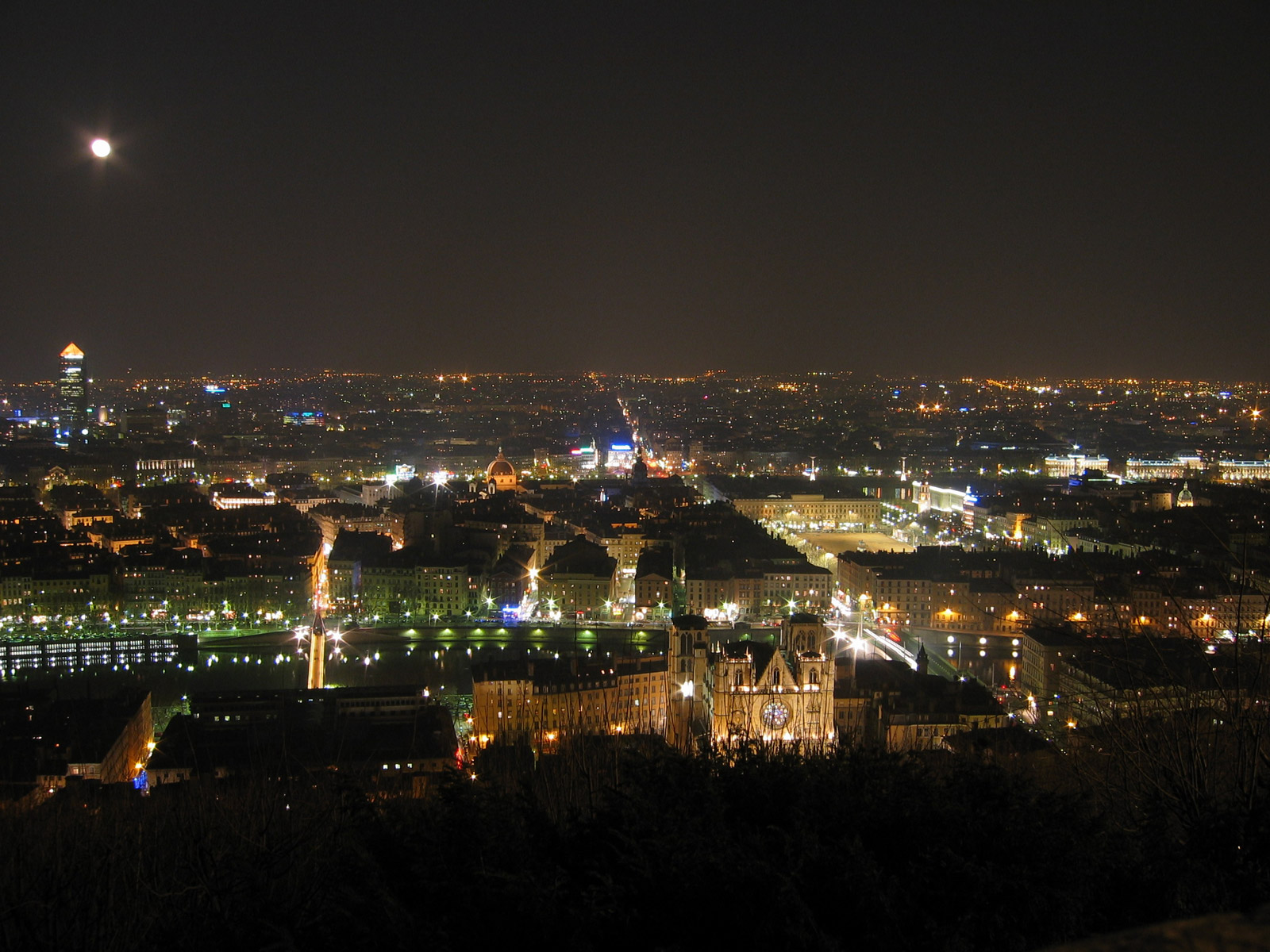 Wallpapers Trips : Europ France > Rhne-Alpes Lyon la nuit