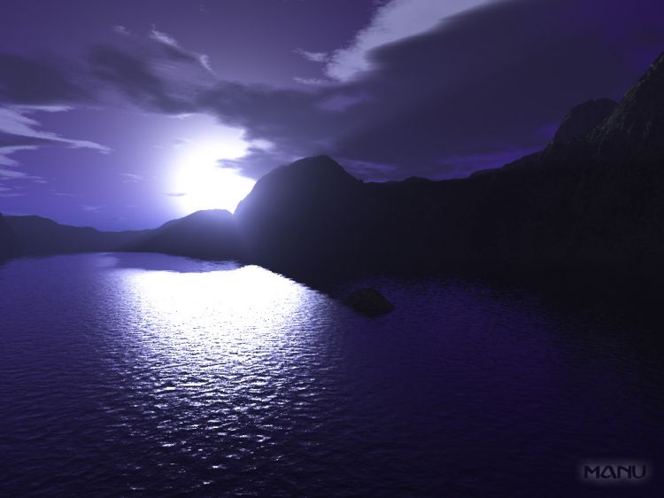 Fonds d'cran Art - Numrique 3D - Terragen Ha, la Lune...