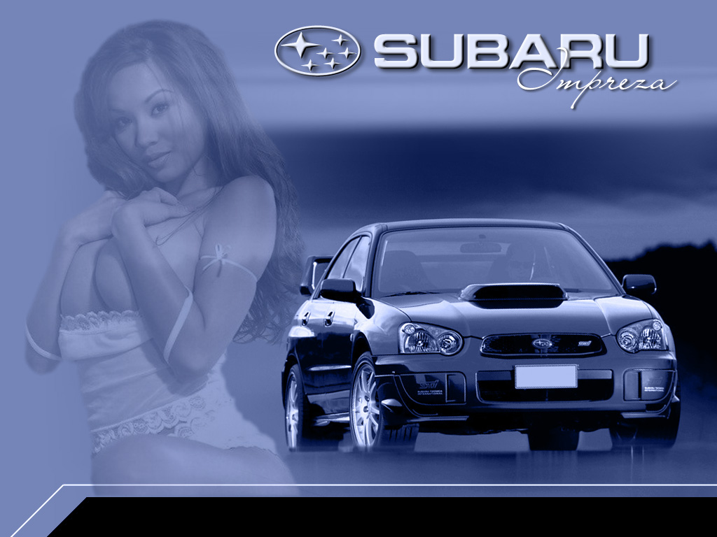 Wallpapers Cars Girls and cars Subaru impreza