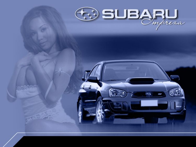 Wallpapers Cars Girls and cars Subaru impreza