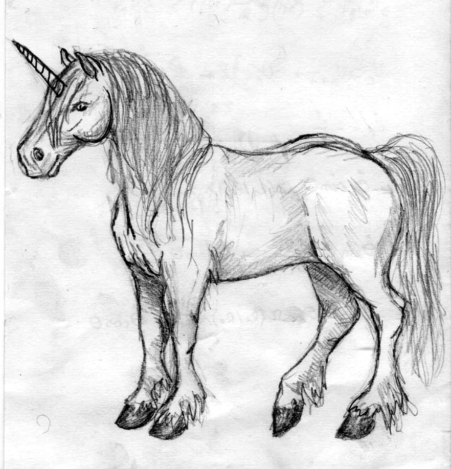 Fonds d'cran Art - Crayon Animaux - Chevaux Licorne