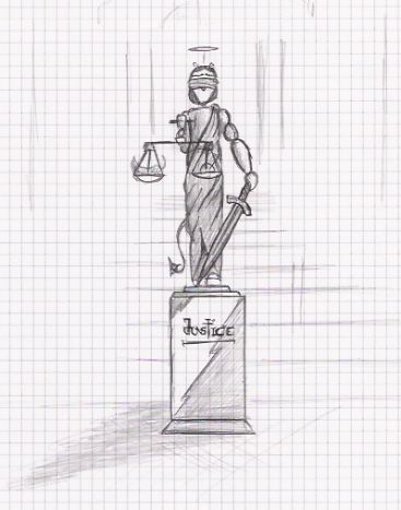 Fonds d'cran Art - Crayon Personnages la justice