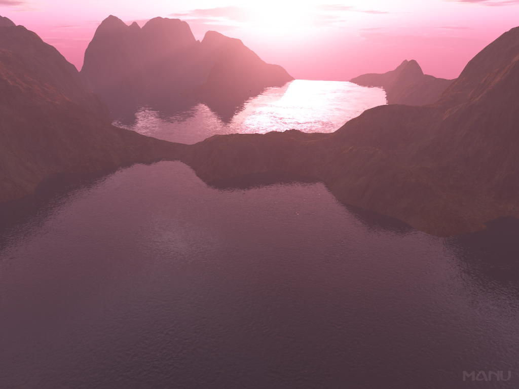 Fonds d'cran Art - Numrique 3D - Terragen Crepuscule saumon