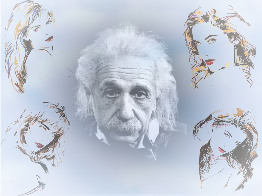 Fonds d'cran Clbrits Homme Albert Einstein Albert & beauties