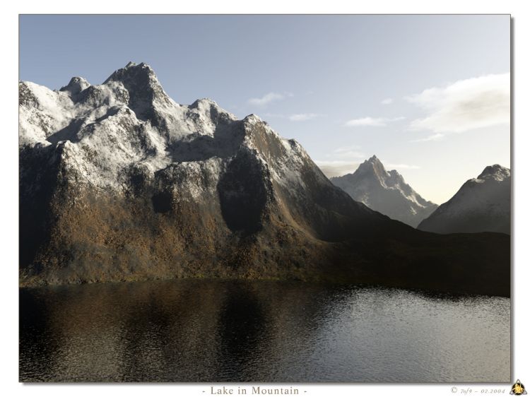 Wallpapers Digital Art 3D - Terragen Lake in Mountain