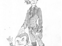 Fonds d'cran Art - Crayon comte dracula et junior