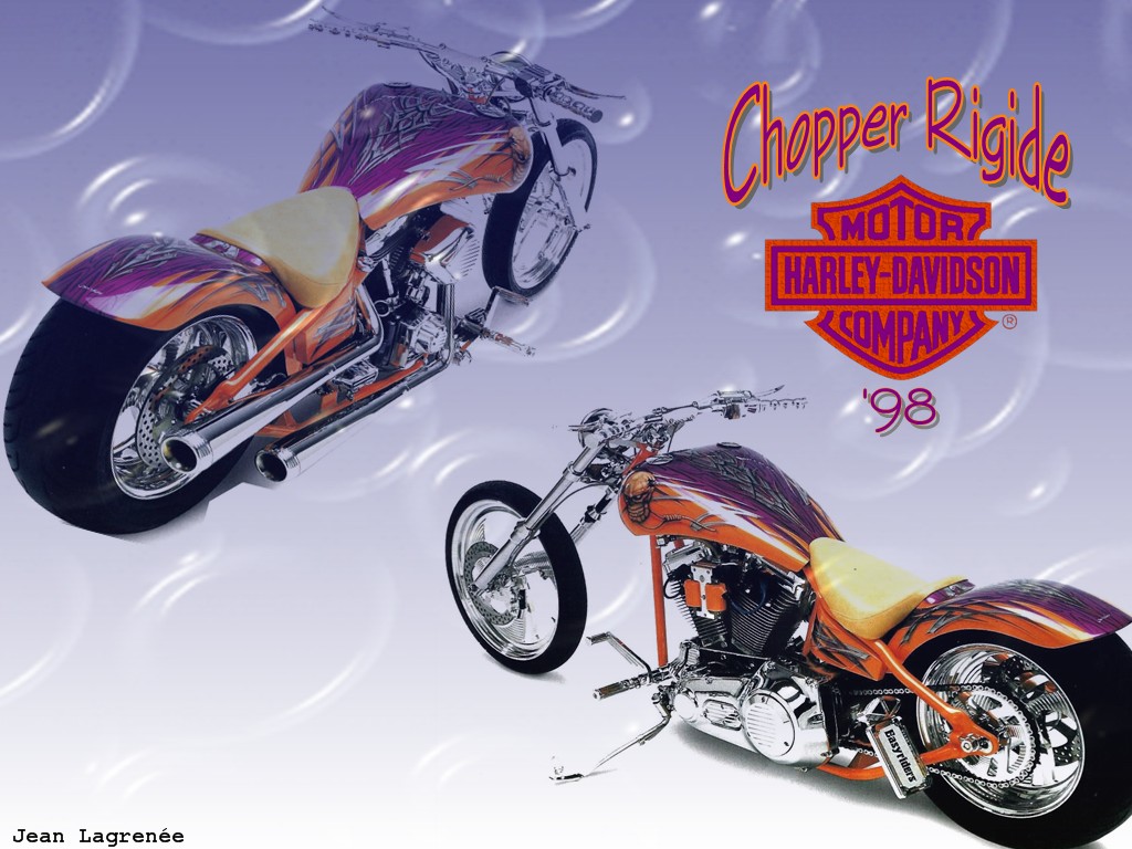 Fonds d'cran Motos Harley Davidson Chopper Rigide '98