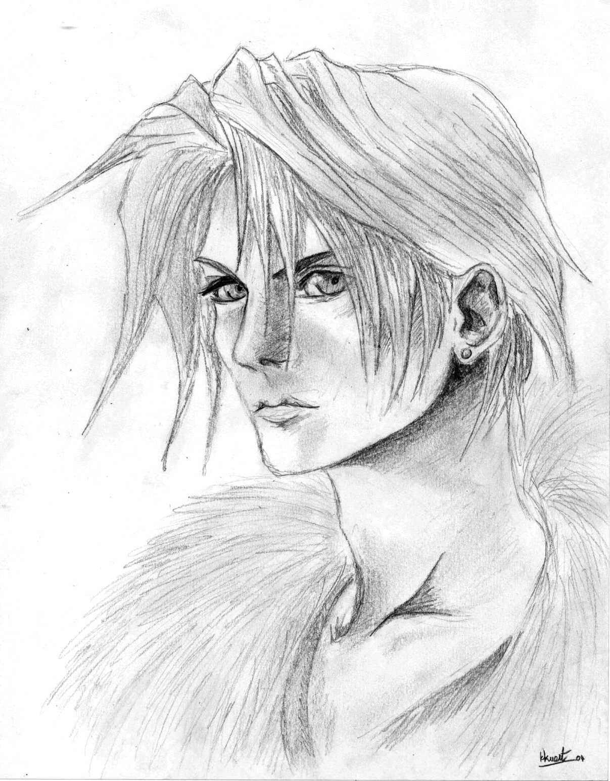 Wallpapers Art - Pencil Manga - Final Fantasy squall