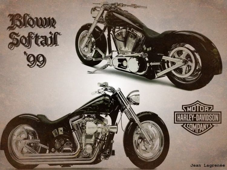 Fonds d'cran Motos Harley Davidson Blown Softail '99