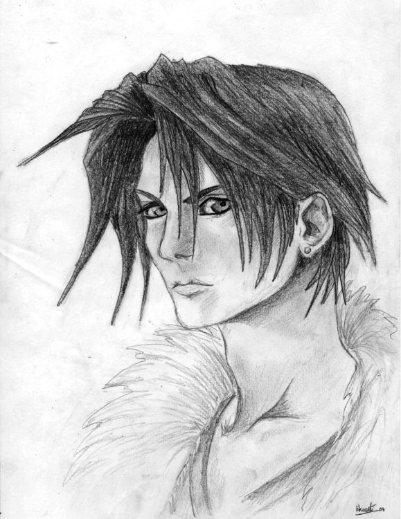 Fonds d'cran Art - Crayon Manga - Final Fantasy Squall